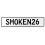 SMOKEN26  - White Aluminum Street Sign Mancave Euro Plate Name Door Sign Wall
