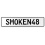 SMOKEN48  - White Aluminum Street Sign Mancave Euro Plate Name Door Sign Wall