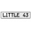 LITTLE 43  - White Aluminum Street Sign Mancave Euro Plate Name Door Sign Wall