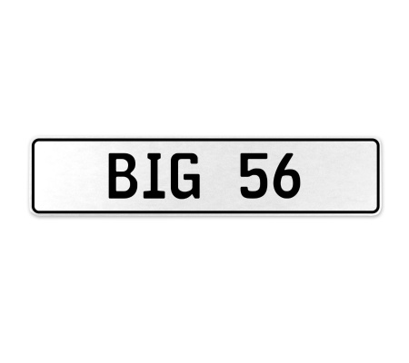 BIG 56  - White Aluminum Street Sign Mancave Euro Plate Name Door Sign Wall Art