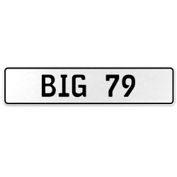 BIG 79  - White Aluminum Street Sign Mancave Euro Plate Name Door Sign Wall Art