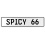 SPICY 66  - White Aluminum Street Sign Mancave Euro Plate Name Door Sign Wall