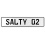 SALTY 02  - White Aluminum Street Sign Mancave Euro Plate Name Door Sign Wall