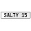 SALTY 15  - White Aluminum Street Sign Mancave Euro Plate Name Door Sign Wall