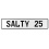 SALTY 25  - White Aluminum Street Sign Mancave Euro Plate Name Door Sign Wall