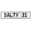 SALTY 31  - White Aluminum Street Sign Mancave Euro Plate Name Door Sign Wall