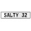 SALTY 32  - White Aluminum Street Sign Mancave Euro Plate Name Door Sign Wall