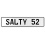 SALTY 52  - White Aluminum Street Sign Mancave Euro Plate Name Door Sign Wall