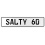 SALTY 60  - White Aluminum Street Sign Mancave Euro Plate Name Door Sign Wall
