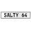 SALTY 64  - White Aluminum Street Sign Mancave Euro Plate Name Door Sign Wall