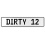 DIRTY 12  - White Aluminum Street Sign Mancave Euro Plate Name Door Sign Wall