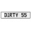 DIRTY 55  - White Aluminum Street Sign Mancave Euro Plate Name Door Sign Wall