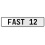 FAST 12  - White Aluminum Street Sign Mancave Euro Plate Name Door Sign Wall