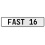 FAST 16  - White Aluminum Street Sign Mancave Euro Plate Name Door Sign Wall