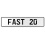FAST 20  - White Aluminum Street Sign Mancave Euro Plate Name Door Sign Wall