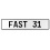 FAST 31  - White Aluminum Street Sign Mancave Euro Plate Name Door Sign Wall
