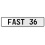FAST 36  - White Aluminum Street Sign Mancave Euro Plate Name Door Sign Wall