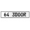 64 3DOOR  - White Aluminum Street Sign Mancave Euro Plate Name Door Sign Wall