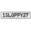 1SLOPPY27  - White Aluminum Street Sign Mancave Euro Plate Name Door Sign Wall