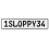 1SLOPPY34  - White Aluminum Street Sign Mancave Euro Plate Name Door Sign Wall