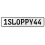 1SLOPPY44  - White Aluminum Street Sign Mancave Euro Plate Name Door Sign Wall