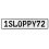 1SLOPPY72  - White Aluminum Street Sign Mancave Euro Plate Name Door Sign Wall
