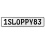 1SLOPPY83  - White Aluminum Street Sign Mancave Euro Plate Name Door Sign Wall