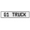 01 TRUCK  - White Aluminum Street Sign Mancave Euro Plate Name Door Sign Wall