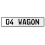 04 WAGON  - White Aluminum Street Sign Mancave Euro Plate Name Door Sign Wall