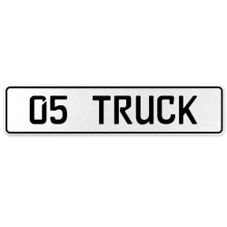 05 TRUCK  - White Aluminum Street Sign Mancave Euro Plate Name Door Sign Wall