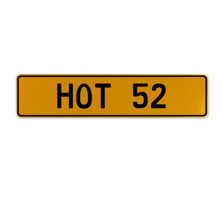 HOT 52  - Yellow Aluminum Street Sign Mancave Euro Plate Name Door Sign Wall