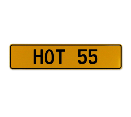 HOT 55  - Yellow Aluminum Street Sign Mancave Euro Plate Name Door Sign Wall