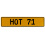 HOT 71  - Yellow Aluminum Street Sign Mancave Euro Plate Name Door Sign Wall