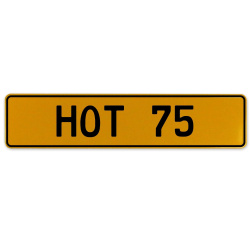 HOT 75  - Yellow Aluminum Street Sign Mancave Euro Plate Name Door Sign Wall