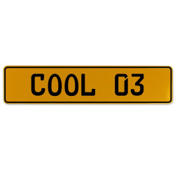 COOL 03  - Yellow Aluminum Street Sign Mancave Euro Plate Name Door Sign Wall