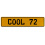 COOL 72  - Yellow Aluminum Street Sign Mancave Euro Plate Name Door Sign Wall