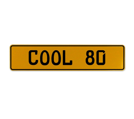 COOL 80  - Yellow Aluminum Street Sign Mancave Euro Plate Name Door Sign Wall