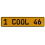 1 COOL 46  - Yellow Aluminum Street Sign Mancave Euro Plate Name Door Sign Wall