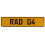 RAD 04  - Yellow Aluminum Street Sign Mancave Euro Plate Name Door Sign Wall