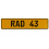 RAD 43  - Yellow Aluminum Street Sign Mancave Euro Plate Name Door Sign Wall