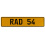 RAD 54  - Yellow Aluminum Street Sign Mancave Euro Plate Name Door Sign Wall