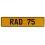 RAD 75  - Yellow Aluminum Street Sign Mancave Euro Plate Name Door Sign Wall