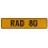 RAD 80  - Yellow Aluminum Street Sign Mancave Euro Plate Name Door Sign Wall