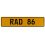 RAD 86  - Yellow Aluminum Street Sign Mancave Euro Plate Name Door Sign Wall