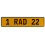 1 RAD 22  - Yellow Aluminum Street Sign Mancave Euro Plate Name Door Sign Wall