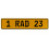 1 RAD 23  - Yellow Aluminum Street Sign Mancave Euro Plate Name Door Sign Wall