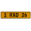 1 RAD 26  - Yellow Aluminum Street Sign Mancave Euro Plate Name Door Sign Wall