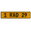 1 RAD 29  - Yellow Aluminum Street Sign Mancave Euro Plate Name Door Sign Wall