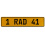 1 RAD 41  - Yellow Aluminum Street Sign Mancave Euro Plate Name Door Sign Wall