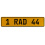 1 RAD 44  - Yellow Aluminum Street Sign Mancave Euro Plate Name Door Sign Wall